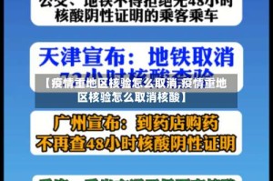 【疫情重地区核验怎么取消,疫情重地区核验怎么取消核酸】