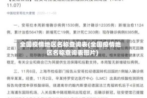 全国疫情地区名称查询表(全国疫情地区名称查询表图片)