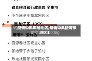 【疫情中风风险地区,疫情中风险等级地区】