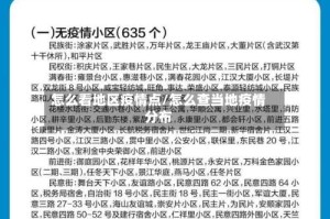 怎么看地区疫情点/怎么查当地疫情分布