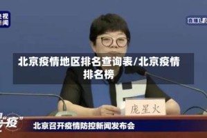 北京疫情地区排名查询表/北京疫情排名榜