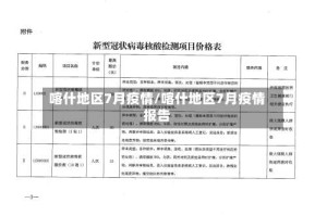 喀什地区7月疫情/喀什地区7月疫情报告