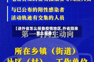 【进外省怎么报备疫情地区,外省回来怎么报备】