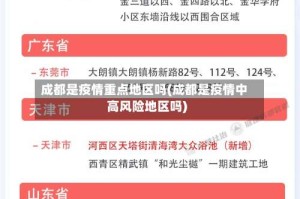 成都是疫情重点地区吗(成都是疫情中高风险地区吗)