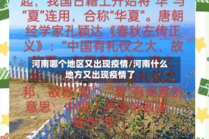 河南哪个地区又出现疫情/河南什么地方又出现疫情了