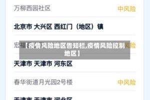 【疫情风险地区告知栏,疫情风险控制地区】