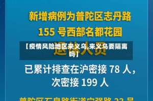 【疫情风险地区来义乌,来义乌要隔离吗】