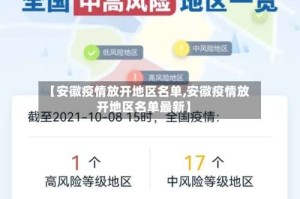【安徽疫情放开地区名单,安徽疫情放开地区名单最新】