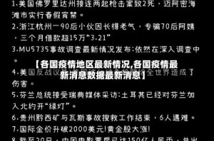 【各国疫情地区最新情况,各国疫情最新消息数据最新消息】