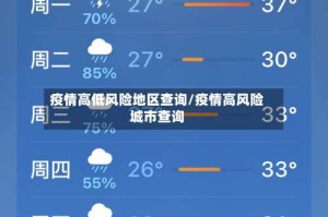 疫情高低风险地区查询/疫情高风险城市查询