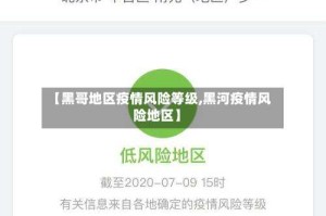 【黑哥地区疫情风险等级,黑河疫情风险地区】