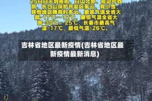 吉林省地区最新疫情(吉林省地区最新疫情最新消息)