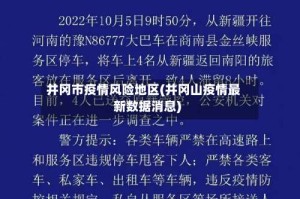 井冈市疫情风险地区(井冈山疫情最新数据消息)