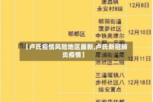 【卢氏疫情风险地区最新,卢氏新冠肺炎疫情】