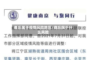 商丘属于疫情风险地区/商丘属于什么风险