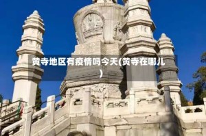 黄寺地区有疫情吗今天(黄寺在哪儿)