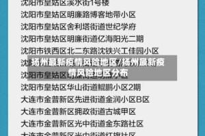 扬州最新疫情风险地区/扬州最新疫情风险地区分布