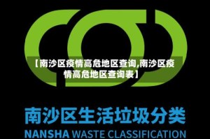 【南沙区疫情高危地区查询,南沙区疫情高危地区查询表】