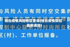 桓台疫情风险地区查询(桓台疫情防控最新通知)