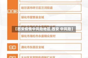 【西安疫情中风险地区,西安 中风险】