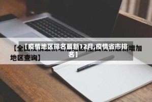 【疫情地区排名最新12月,疫情省市排名】