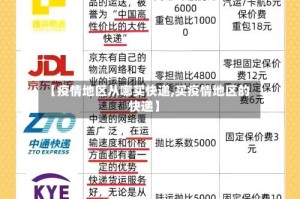 【疫情地区从哪买快递,买疫情地区的快递】