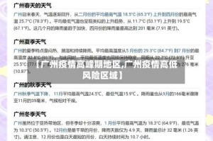 【广州疫情高峰期地区,广州疫情高低风险区域】