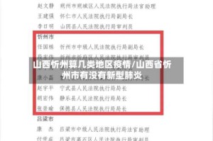 山西忻州算几类地区疫情/山西省忻州市有没有新型肺炎