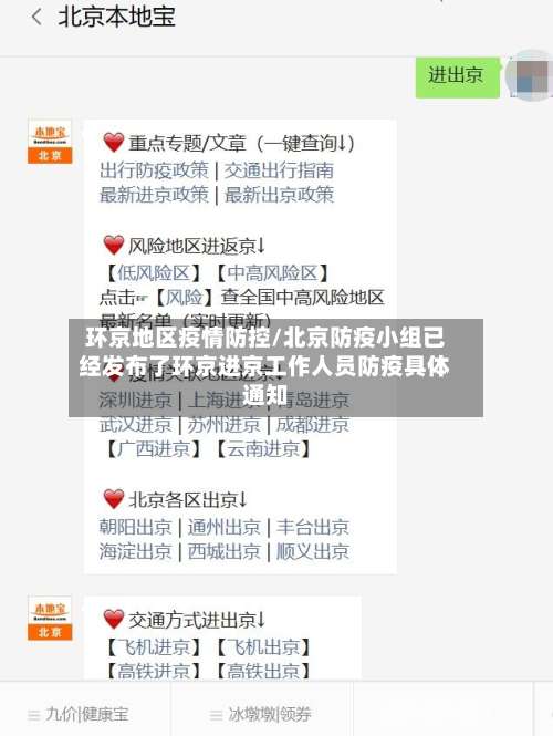 环京地区疫情防控/北京防疫小组已经发布了环京进京工作人员防疫具体通知-第3张图片