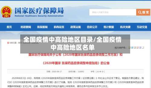 全国疫情中高险地区目录/全国疫情中高险地区名单-第1张图片