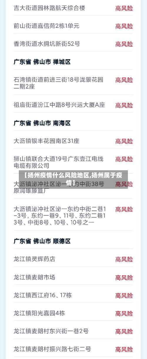 【扬州疫情什么风险地区,扬州属于疫情】-第2张图片