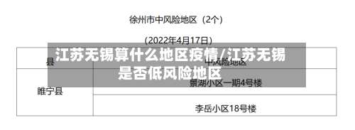 江苏无锡算什么地区疫情/江苏无锡是否低风险地区-第1张图片