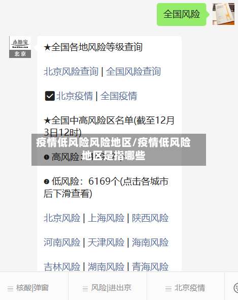 疫情低风险风险地区/疫情低风险地区是指哪些-第1张图片