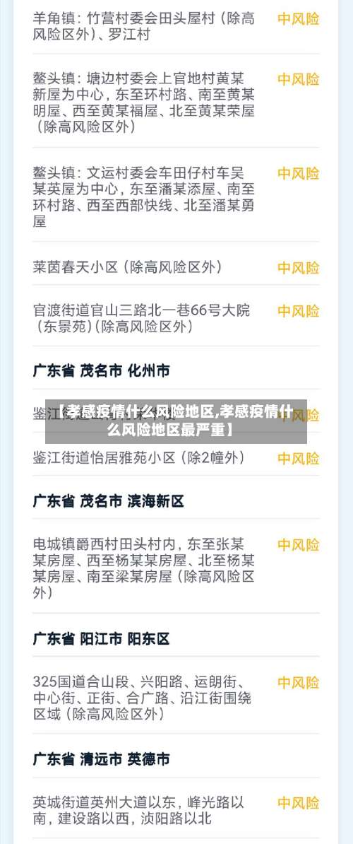 【孝感疫情什么风险地区,孝感疫情什么风险地区最严重】-第2张图片