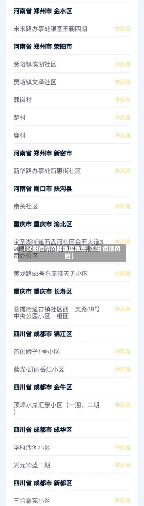 【沈阳疫情风险地区地图,沈阳 疫情风险】-第3张图片