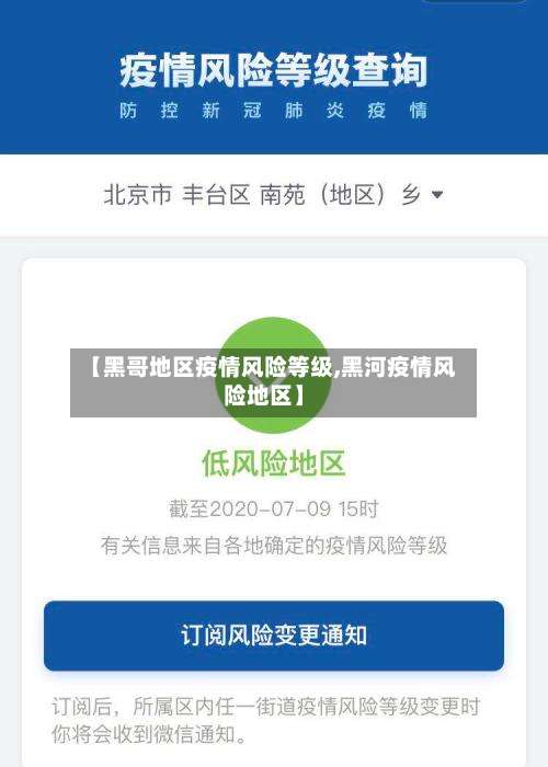 【黑哥地区疫情风险等级,黑河疫情风险地区】-第1张图片