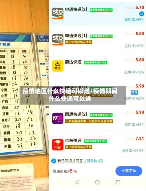 疫情地区什么快递可以送/疫情期间什么快递可以送-第1张图片