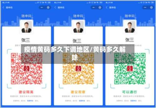 疫情黄码多久下调地区/黄码多久解除-第1张图片
