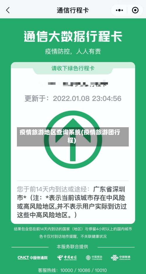 疫情旅游地区查询系统(疫情旅游团行程)-第1张图片