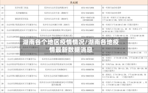 湖南各个地区疫情情况/湖南各地疫情最新数据消息-第3张图片