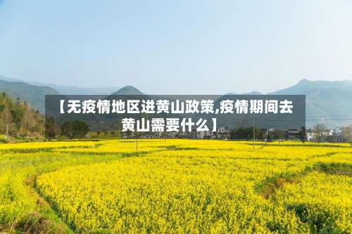 【无疫情地区进黄山政策,疫情期间去黄山需要什么】-第2张图片