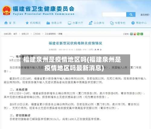 福建泉州是疫情地区吗(福建泉州是疫情地区吗最新消息)-第3张图片