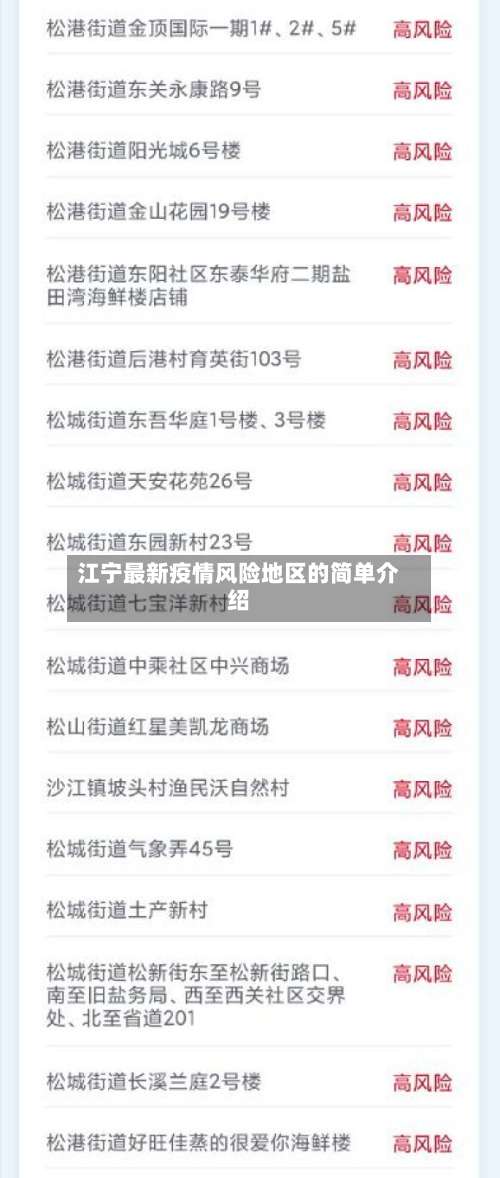 江宁最新疫情风险地区的简单介绍-第1张图片