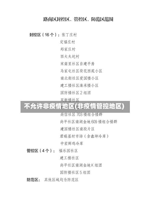 不允许非疫情地区(非疫情管控地区)-第3张图片