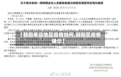 【朝阳单店地区疫情如何,朝阳区疫情确诊】-第1张图片